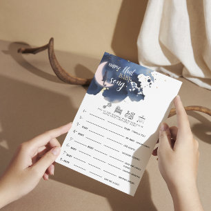 Name dieses Babyliedes Rustikales blaues Baby-Dusc Einladung