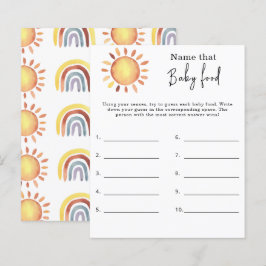 Name dieses Babynahrung - Baby-Dusche-Spiel