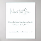 Name dieses Gewürzes - Duschspielplakat Poster (Vorne)