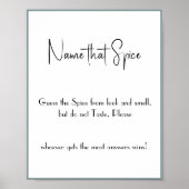 Name dieses Gewürzes - Duschspielplakat Poster (Vorne)