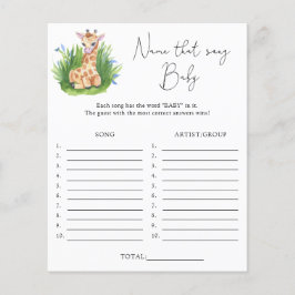 Name dieses Liedes \ Giraffe Thema Baby Dusche Spi