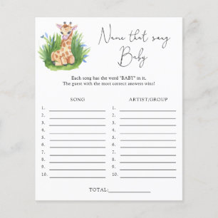 Name dieses Liedes \ Giraffe Thema Baby Dusche Spi