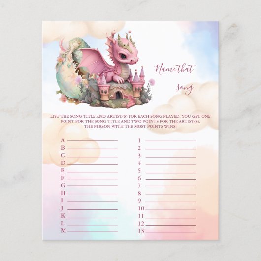 Name dieses Lieds Baby Showspiel (Vorderseite)