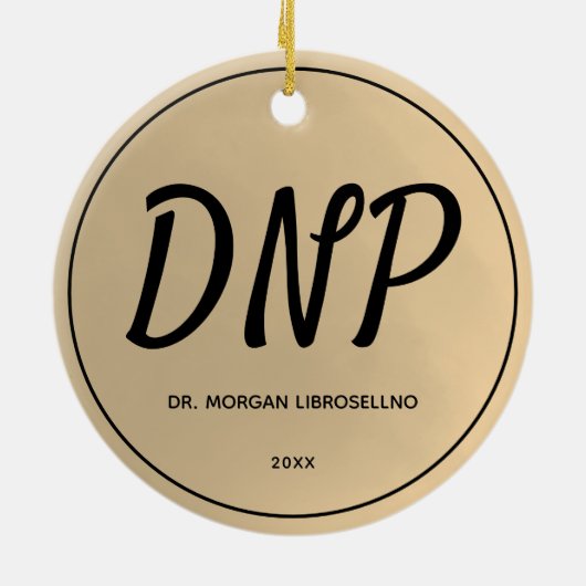 Name DNP Abschluss Keramik Ornament (Hinten)