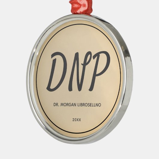 Name DNP Abschluss Ornament Aus Metall (Links)