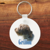 Name Drahthaar Pointing Griffon Schlüsselanhänger (Vorderseite)