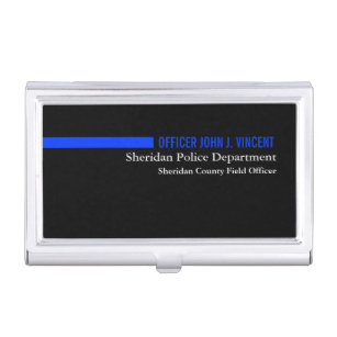 Name-dünne blaue Linie Polizei Visitenkarten Etui