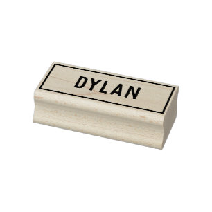 Name Dylans Gummistempel
