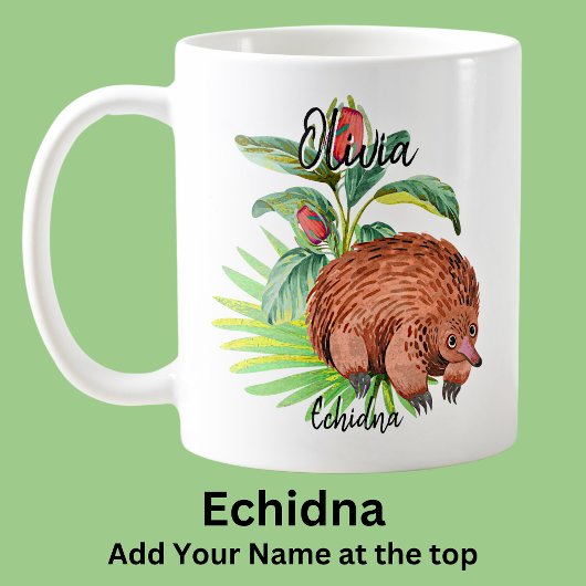 Name Echidna Australian Animal hinzufügen Kaffeetasse