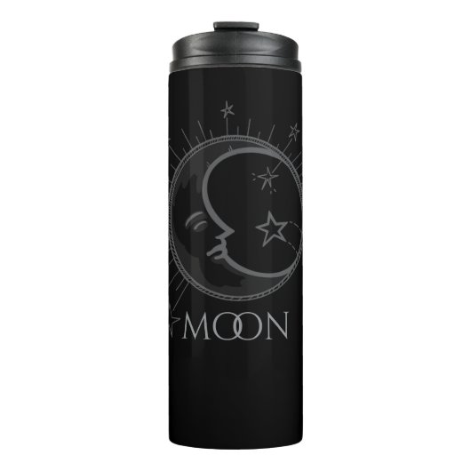 [NAME] Eclectic Moon Flask Custom Name Thermosbecher (Vorderseite)
