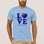 Name Edit Text hinzufügen - Blue Liebe Australian T-Shirt (Vorderseite)