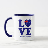 Name Edit Text hinzufügen - Blue Liebe Australian Tasse (Links)