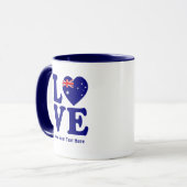 Name Edit Text hinzufügen - Blue Liebe Australian Tasse (Vorderseite Links)