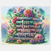 Name Ein weiteres Kapitel Lesedecke Bücher Blume Fleecedecke (Vorderseite (Horizontal))