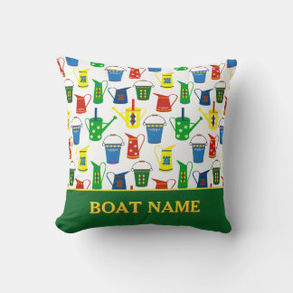 Name eines Schmalboot-Kanalboots Kissen