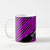 Name + Einfache Fuchsie u. schwarze Kaffeetasse (Links)