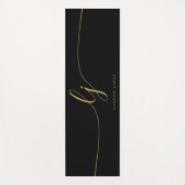 Name einfache Kalligrafie Black Gold Yogamatte (Vorderseite)