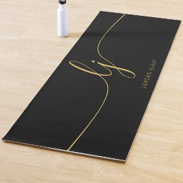 Name einfache Kalligrafie Black Gold Yogamatte