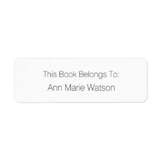 Name Einfaches Schwarz-weißes Buchzeichen