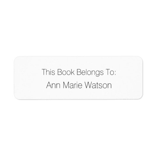 Name Einfaches Schwarz-weißes Buchzeichen (Vorne)