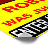 (Name einfügen) Warnzeichen für das Badezimmer Poster (Ecke)