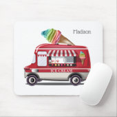 Name-Eiscreme-LKW mousepad (Mit Mouse)