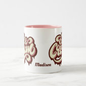 Name-Eiscreme-Tasse Zweifarbige Tasse (Mittel)
