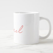 Name Elegant Creative Callgraphy Red White hinzufü Jumbo-Tasse (Rechts)