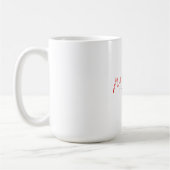 Name Elegant Creative Callgraphy Red White hinzufü Kaffeetasse (Links)