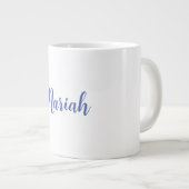 Name Elegant Creative Classical Blue White hinzufü Jumbo-Tasse (Vorderseite Rechts)