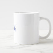Name Elegant Creative Classical Blue White hinzufü Jumbo-Tasse (Rechts)