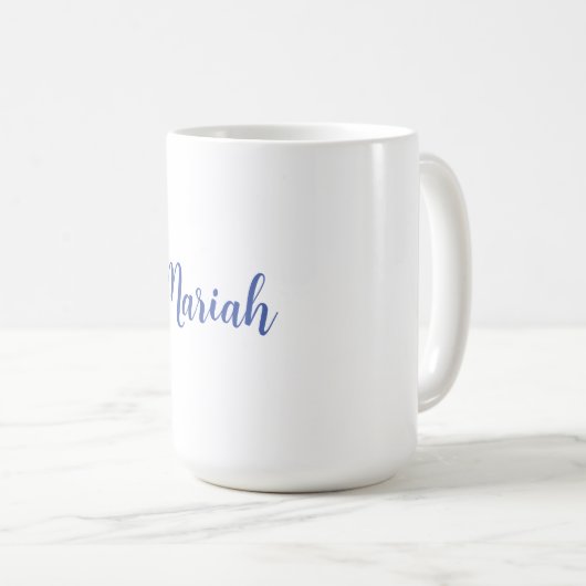 Name Elegant Creative Classical Blue White hinzufü Kaffeetasse (VorderseiteRechts)