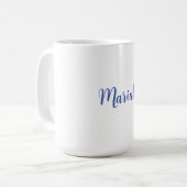 Name Elegant Creative Classical Blue White hinzufü Kaffeetasse (Vorderseite Links)