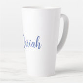 Name Elegant Creative Classical Blue White hinzufü Milchtasse (Rechte Ecke)