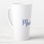 Name Elegant Creative Classical Blue White hinzufü Milchtasse (Linke Ecke)