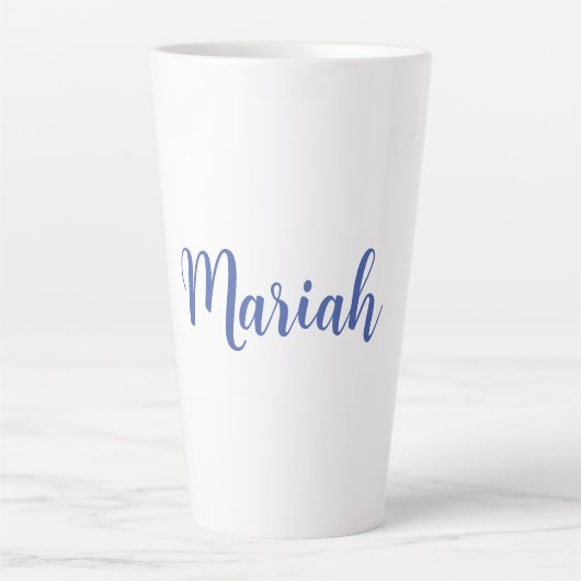 Name Elegant Creative Classical Blue White hinzufü Milchtasse (Vorderseite)