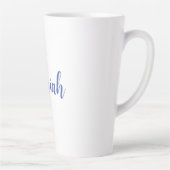 Name Elegant Creative Classical Blue White hinzufü Milchtasse (Rechts)