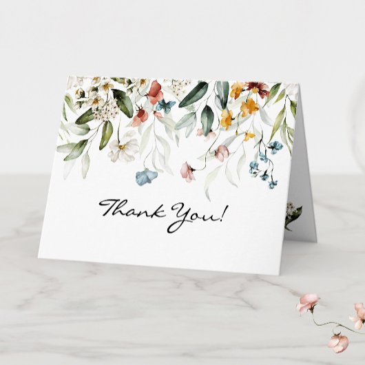 Name: Elegant Fine Art Floral Drop Dankeskarte