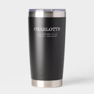 Name Elegant Minimal Schwarz Thermobecher