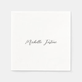 Name Elegant Schlicht Minimalistisch Serviette