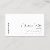 Name Elegant Simple Design Company Visitenkarte (Rückseite)