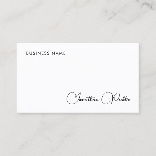 Name Elegant Simple Design Company Visitenkarte (Vorderseite)