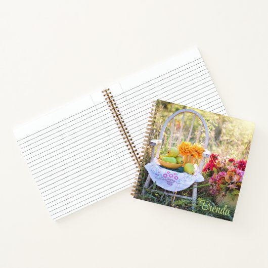 Name, eleganter farbiger Herbst 8.5x8.5 Versatile Notizblock (Innenseite)