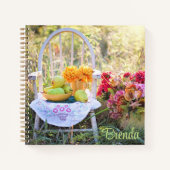 Name, eleganter farbiger Herbst 8.5x8.5 Versatile Notizblock (Vorderseite)