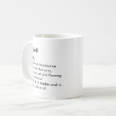 Name Elijah, Bearbeitbarer Name, Benutzerdefiniert Kaffeetasse (Vorderseite Links)