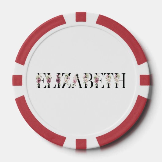 Name Elizabeth Pokerchips (Vorderseite)