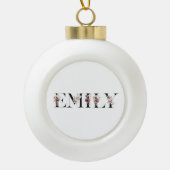 Name Emily Keramik Kugel-Ornament (Vorderseite)