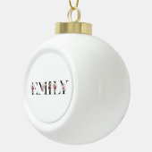 Name Emily Keramik Kugel-Ornament (Rechts)