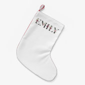 Name Emily Kleiner Weihnachtsstrumpf (Vorderansicht (hängend))