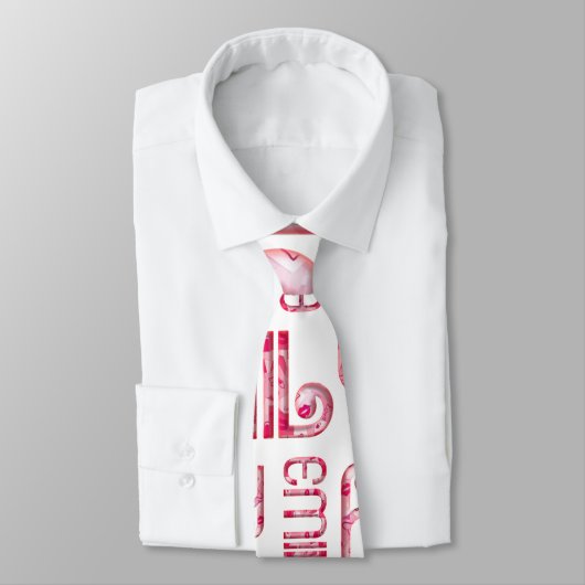 Name Emily Niedlich Typografy Liebe Hearts Krawatte (Gebunden)